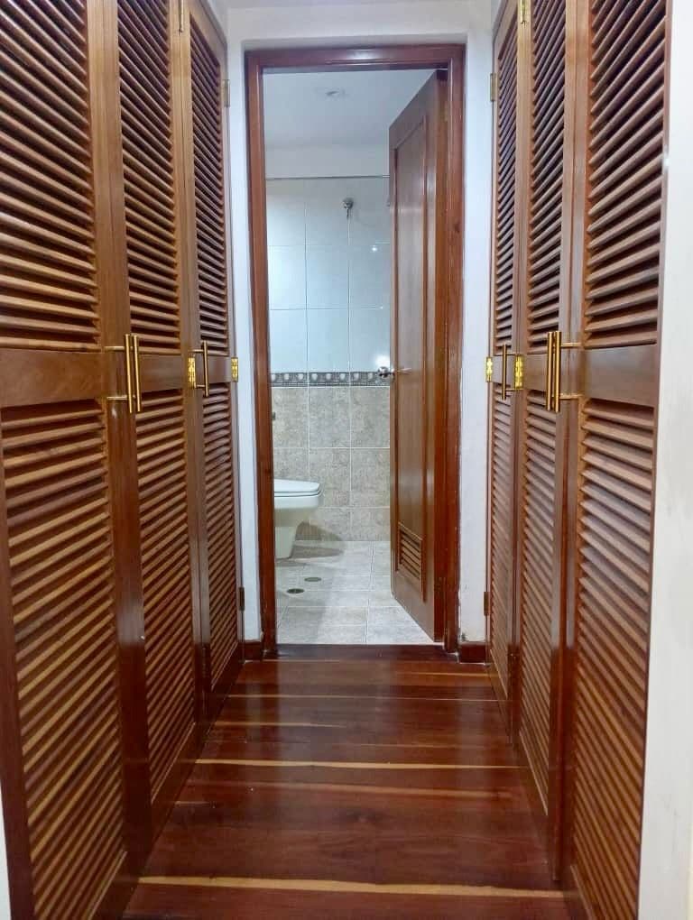 Vestier de la habitación principal, con paso al baño